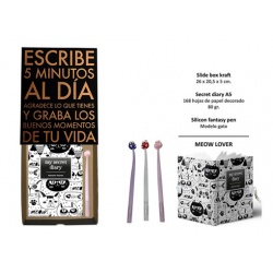 ESTUCHE DIARIO CON CANDADO Y BOLI A JUEGO