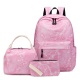 SET 3 PIEZAS MOCHILA, NECESER, PORTATODO ROSA