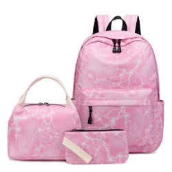 SET 3 PIEZAS MOCHILA, NECESER, PORTATODO ROSA