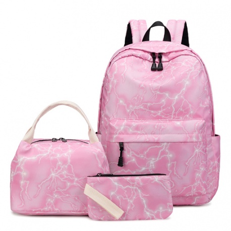 SET 3 PIEZAS MOCHILA, NECESER, PORTATODO ROSA