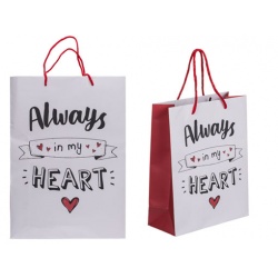 BOLSA DE REGALO, SIEMPRE EN MI CORAZON 34,5 CM.