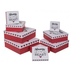 SET 8 CAJAS DE REGALO, SIEMPRE EN MI CORAZÓN