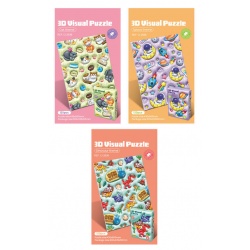 PUZZLE 3 D VISUAL ESPACE,DINOS,CATS