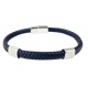 Pulsera Hombre Piel y Acero D&L