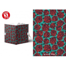 DIARIO A5 168H.C/CANDADO RED ROSES