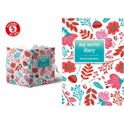 DIARIO A5 168H.C/CANDADO FLORAL ADDICTION