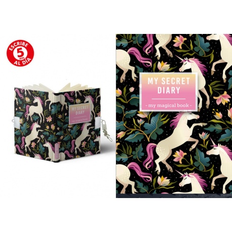 DIARIO A5 168H.C/CANDADO MY MAGICAL BOOK