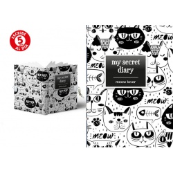 DIARIO A5 168H.C/CANDADO MEOW LOVER