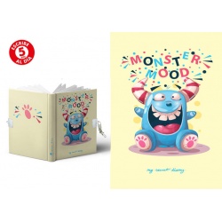 DIARIO A5 168H.C/CANDADO MONSTER MOOD