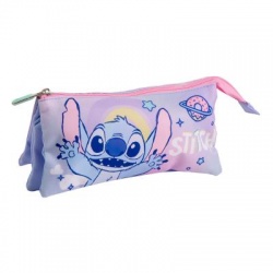 Estuche portatodo 3 compartimentos Stitch