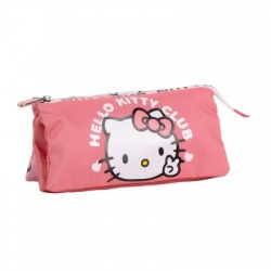Estuche portatodo 3 compartimentos Hello Kitty
