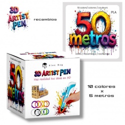RECAMBIOS BOLI 3D 50 MTS,10 COLORES