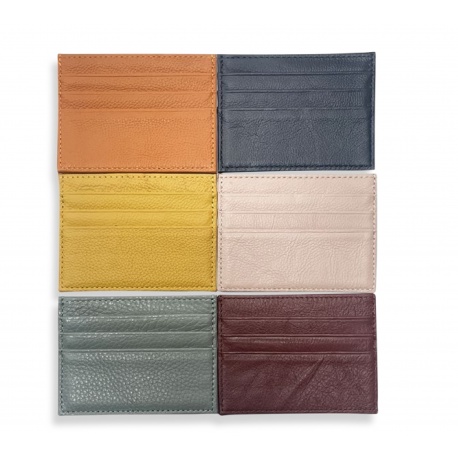 Tarjeteros piel surtidos Menta Bardini Pack-6