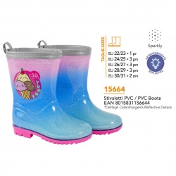 Botas de agua PVC azul detalle reflect. ICE CREAM