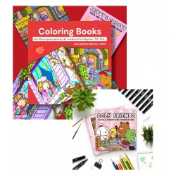 LIBRO DE MODA RRSS PARA COLOREAR COZY FRIENDS 48 PÁGINAS
