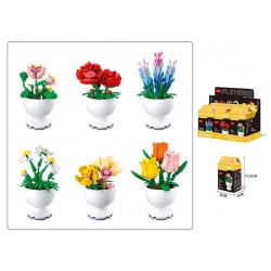 BRIC SET 6 PIEZAS FLOWERS