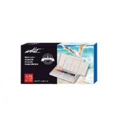 ESTUCHE 15 PZAS POCKETBOX ACUARELAS 12 ML