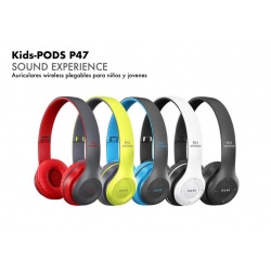AURICULARES WIRELESS PLEGABLES kIDS, 5 COLORES