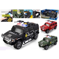 HUCHA FURGON CON HUELLA DIGITAL , 3 COLORES