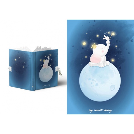 DIARIO A5 168H.C/CANDADO ELEPHANT