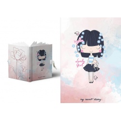 DIARIO A5 168H.C/CANDADO LOVELY GIRL