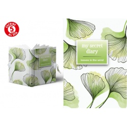 DIARIO A5 168H.C/CANDADO LEAVES IN THE WIND