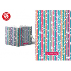 DIARIO A5 168H.C/CANDADO STRIPES