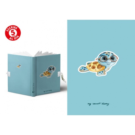 DIARIO A5 168H.C/CANDADO LITTLE TURTLE