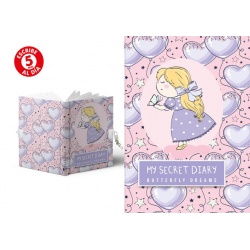 DIARIO A5 168H.C/CANDADO BUTTERFLY DREAMS