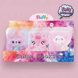EXP.12 LIBRETAS FLUFFY C/ CANDADO 80 GRS.SURTIDOS