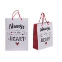 BOLSA DE REGALO, SIEMPRE EN MI CORAZON 23 CM.