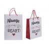 BOLSA DE REGALO, SIEMPRE EN MI CORAZON 23 CM.