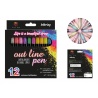 SET 12 ROTULADORES OUTLINER BICOLOR NEON PASTEL