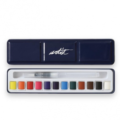 CAJA 12 ACUARELAS TINBOX ARTIST