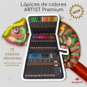 ESTUCHE 72 COL. LAPICES PREMIUM C/ GOMA Y EXTENSOR