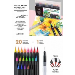 ESTUCHE 20+1 DELUXE BRUSH ACUARELABLE PINCEL