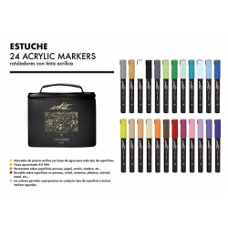 ESTUCHE ACRILICOS GAMA ARTIST,ORGANIZADOR 24 COL.