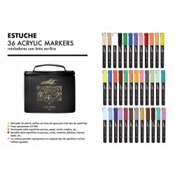 ESTUCHE ACRILICOS GAMA ARTIST,ORGANIZADOR 36 COL.