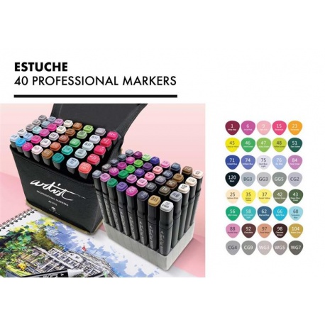 LUXURY CANVAS GAMA ARTIST 40 COLORES