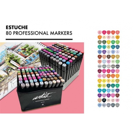 LUXURY CANVAS GAMA ARTIST 80 COLORES