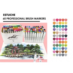 CANVAS LUXE PROFESSIONAL BRUSH MARKER 60 COLORES