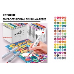 CANVAS LUXE PROFESSIONAL BRUSH MARKER 80 COLORES